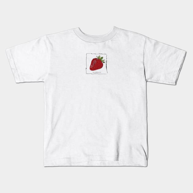 Cute little strawberry illustration Kids T-Shirt by Window House